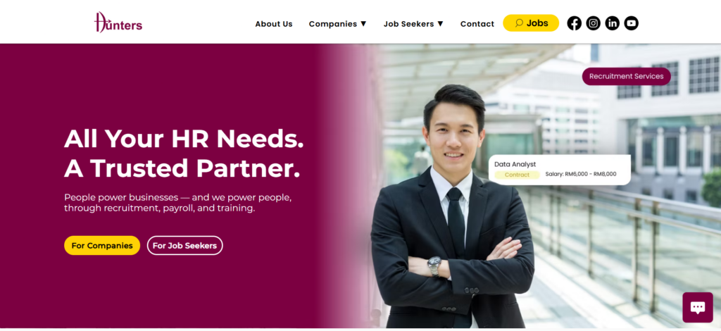 Hunters International homepage