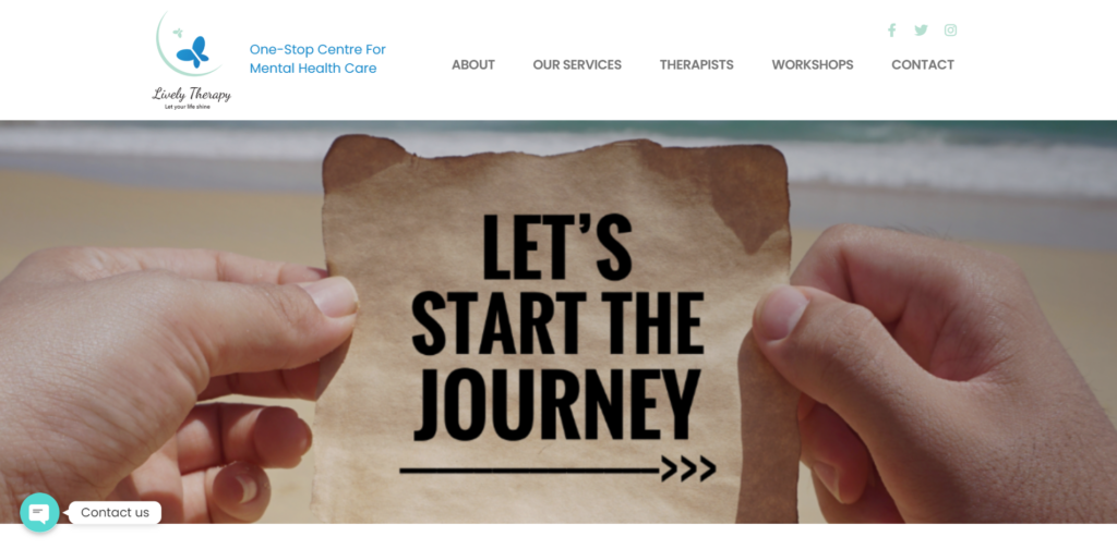 Lively Therapy homepage