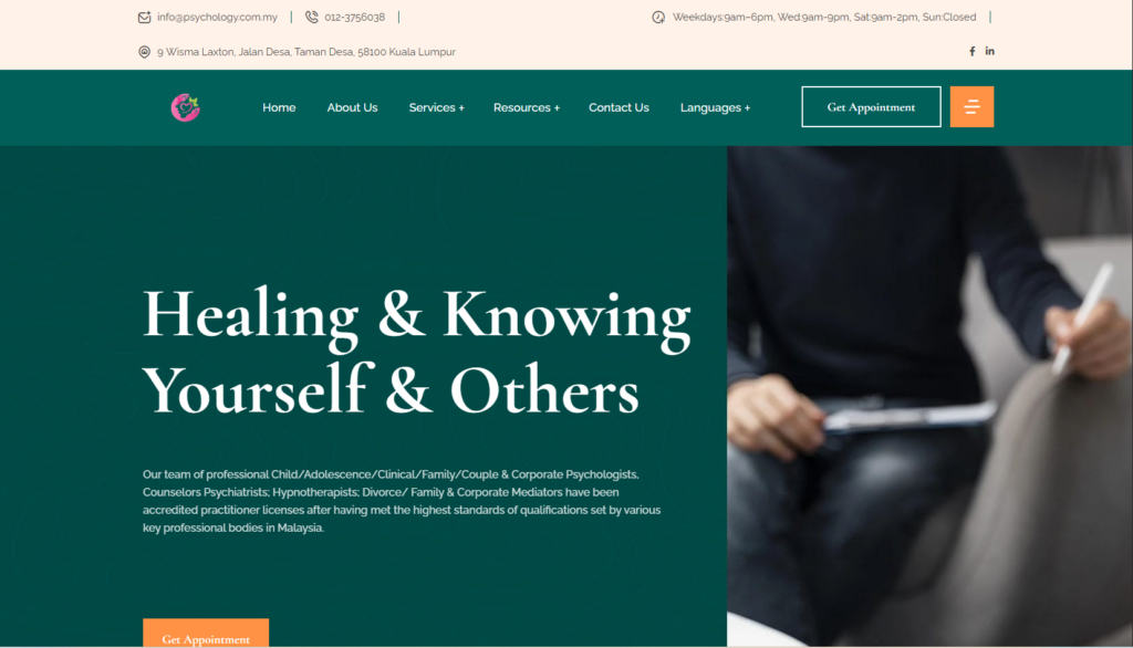 International Psychology Centre homepage