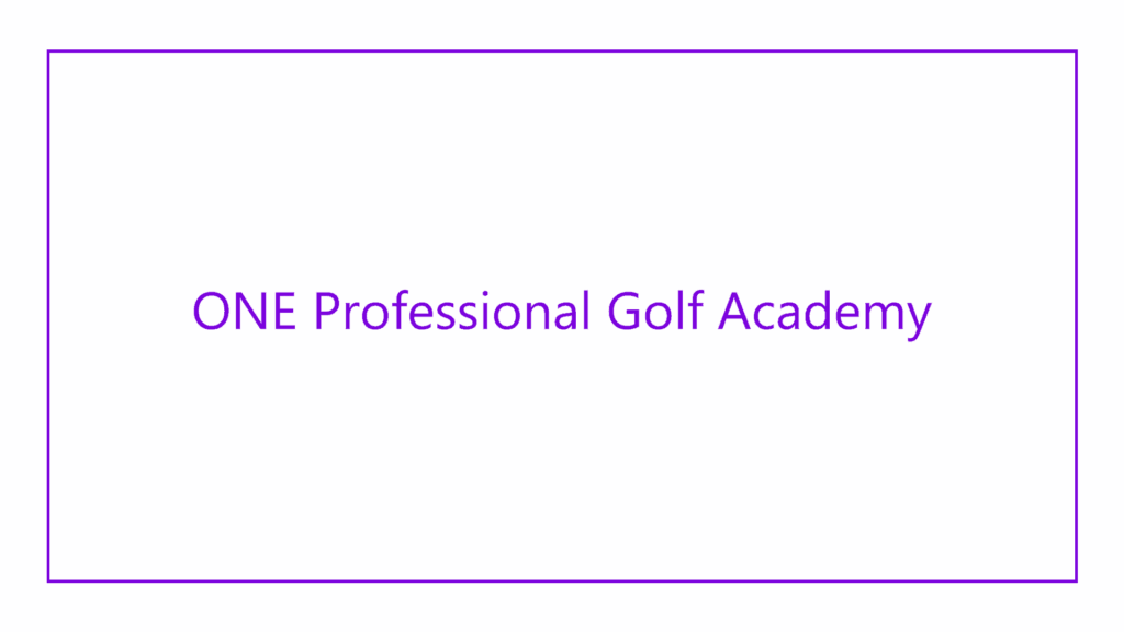 one-professional-golf-academy