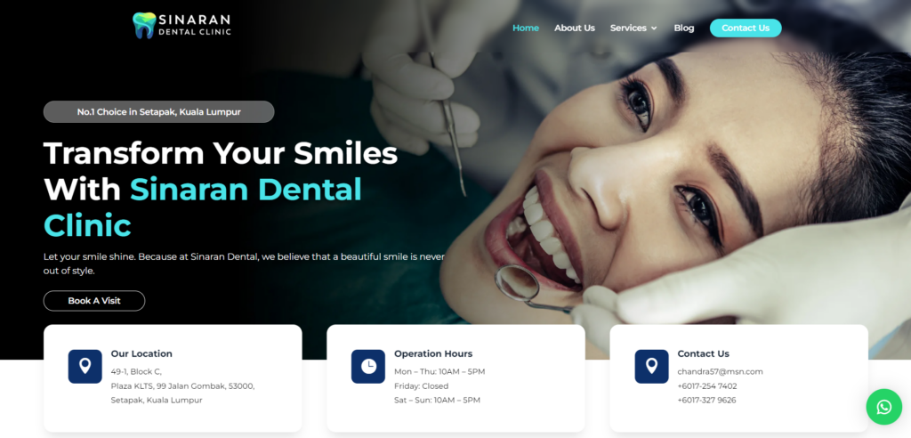 sinaran dental homepage